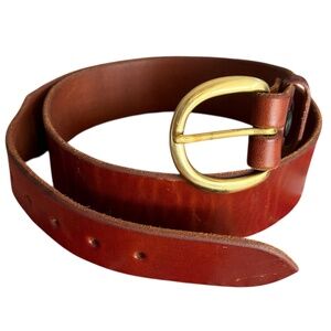 Ruger Triple K Holster Belt Strap Large Brown Brass Buckle Excellent Condition